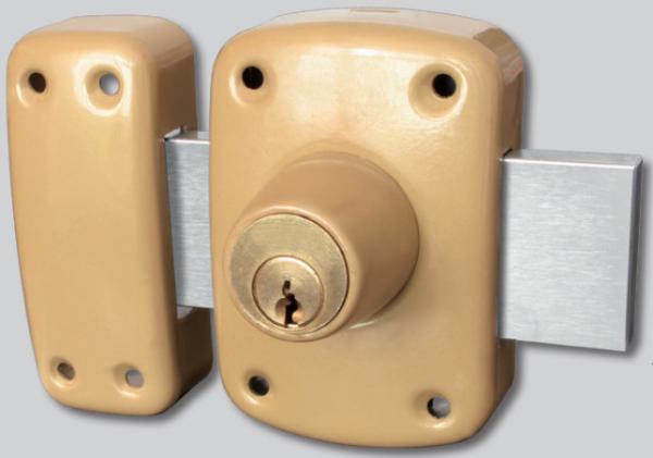 Dead Bolt Brass Rim Lock Set Standard Keyway Zamak Latch Rim Locks For Interior