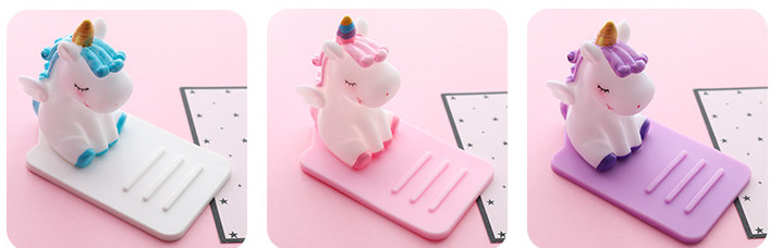 Cartoon Silicone Lazy Mobile Phone Holder Unicorn Car Desktop Multi-function Adjustable Bracket Non-slip Stand