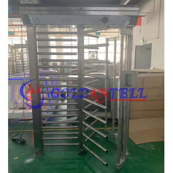 Bus Station Full Height Turnstile 1.5m Wide Fingerprint Reader Electronic Full Height