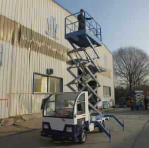 China 300Kg Loading Capacity Hydraulic Truck Mounted Scissor Lift with 7.5m Platform Height wholesale