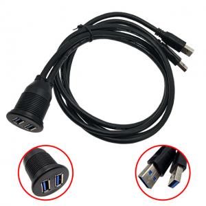 China USB2.0 AUX LVDS Cable Assembly Waterproof Car USB Flush Mount Cable on sale