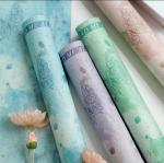 Antistatic Florist Wrapping Paper with Waterproof and Embossed Art Rose Blossom
