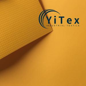 China 700G PVC Ventilation Duct Yellow And Black Mesh Fabric Anti Static Vinyl Coated Fabric wholesale