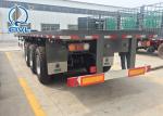 3 Axles 40 Feet Mechanical Equipment Hydraulic Flatbed Semi Trailer Polyurethane