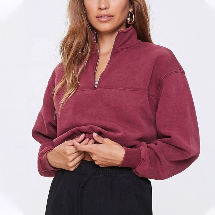 Plain Color Pullover Sweater Hoodies Custom Embroidery Logo