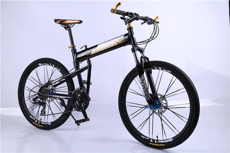 Hot sale OEM 24 spoke wheel 24 speed 40mm rim black alloy hummer folding mountain bicycle