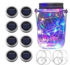 China Waterproof Multicolor 30LEDs 1.2V Mason Jar Lid Solar Lights wholesale