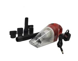 China Recordless Portable Car Vacuum Cleaner 12v Dc Red And White Color wholesale