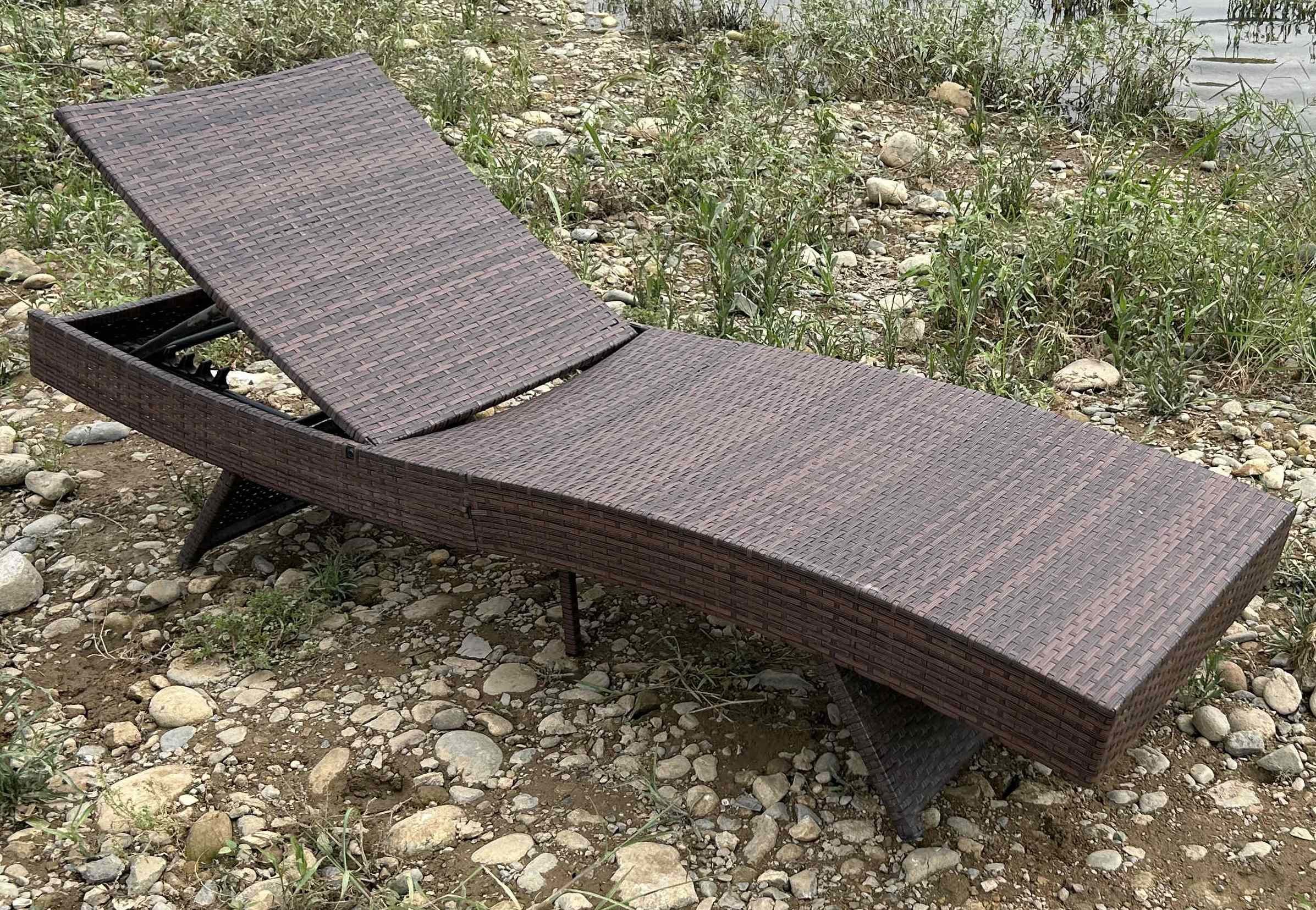 200x38cm Adjustable Beach Sun Outdoor Sun Bed Couch Leisure Outdoor Sea