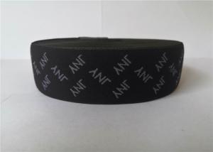 China 5 Cm Woven Elastic Strap Gray On Black Custom Widewide Waistband Women Or Men wholesale