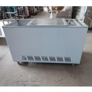 China Frozen Meat Island Display Freezer Chiller Glass Lid  Copper Tube Condenser wholesale