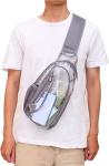 Clear Sling Bag, Stadium Approved Clear Bag, Transparent Chest Daypack for