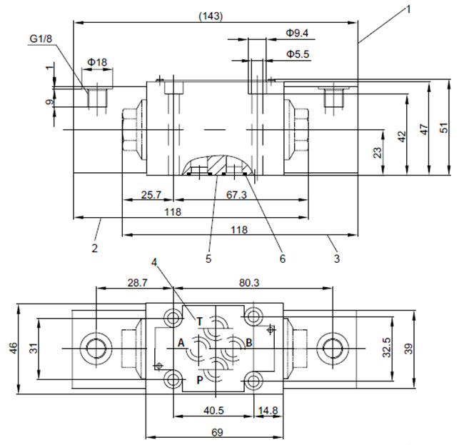 Directional valve with mechanical, manual operation-Type WH, WP6...L6X