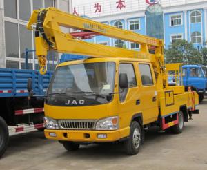 China JAC brand 14m-16m hydraulic bucket truck for sale, best price JAC brand 16m overhead working platform truck for sale on sale
