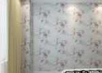 PVC Embossed Wall Covering , Floral Interior Decorating Wallpaper with Country