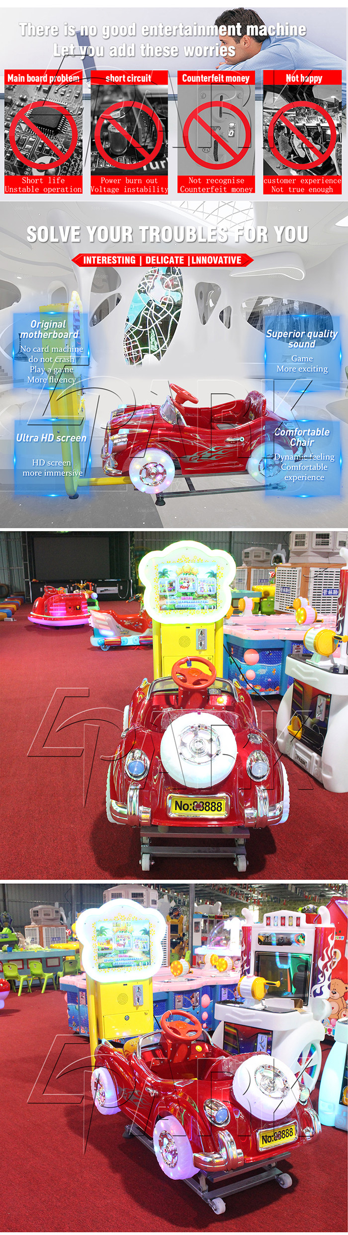 Hardware Coin Operated Car Racing Game Swing Ride For Shopping Mall