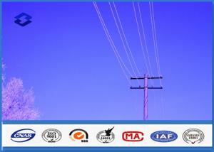 China 6M - 20M Power Line Electric Distribution metal power pole galvanised steel tube wholesale