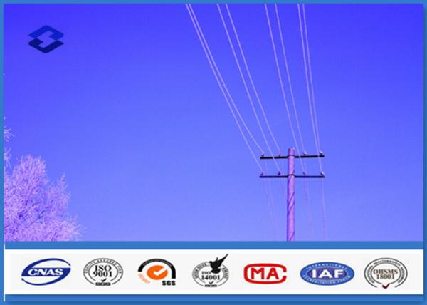 6M - 20M Power Line Electric Distribution metal power pole galvanized steel tube