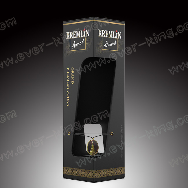 Round Crystal White 750ML Flint Vodka Glass Bottle