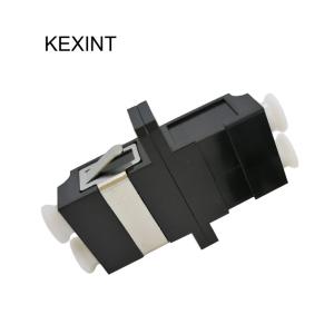 China Duplex Flange Black Fiber Optic Adaptor LC SC , UPC SC Fiber Connector wholesale