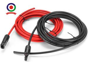 China 20 Feet 10AWG Single Wire Solar Extension Cable With Female And Male Connectors wholesale