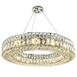 China 50*13cm Residential K9 Flush Mount Circular Crystal Pendant Light wholesale