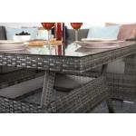 Outdoor Garden Dining Furniture Set with Bench by AJUNION Woven Rattan Corner