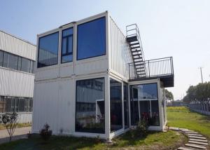 China Steel Door Prefab Container House With Double Glazing Glass Wall And Window wholesale