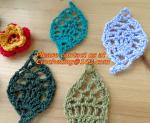 Hand made 6.3 inch crochet sunflower doily - coaster set of 4 - diameter : 16 cm