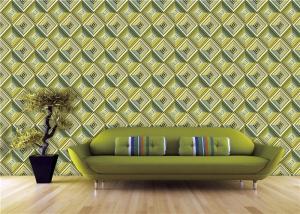 China Geometric Style 3D PVC Wallpaper For Living Room , Water Based Ink on sale