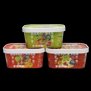 China factory produce printed Medium Square Paper Bowl Packaging - Secure Packaging with paper lids wholesale