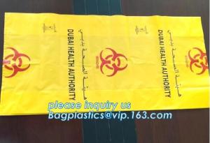 China Medical Consumables Biohazard waste bag, Drawstring Medical Waste Bags, Medical Biohazard Autoclave Bags, bagplastics wholesale