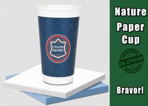 China Coloured 16 Oz Insulated Paper Cups Double PE Coated Paper Cold Resistant wholesale