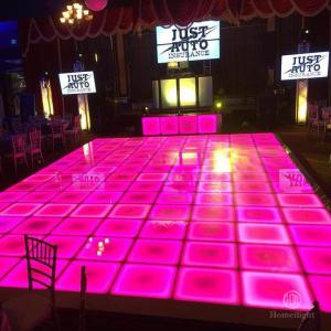 China Portable Toughened Glass Tiles Wireless LED DMX512 Dance Floor for Night Club Events wholesale