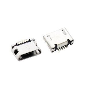 China Female 5 Pin 5.9mm Pitch Mini Micro USB Connectors With Post Plain Port wholesale
