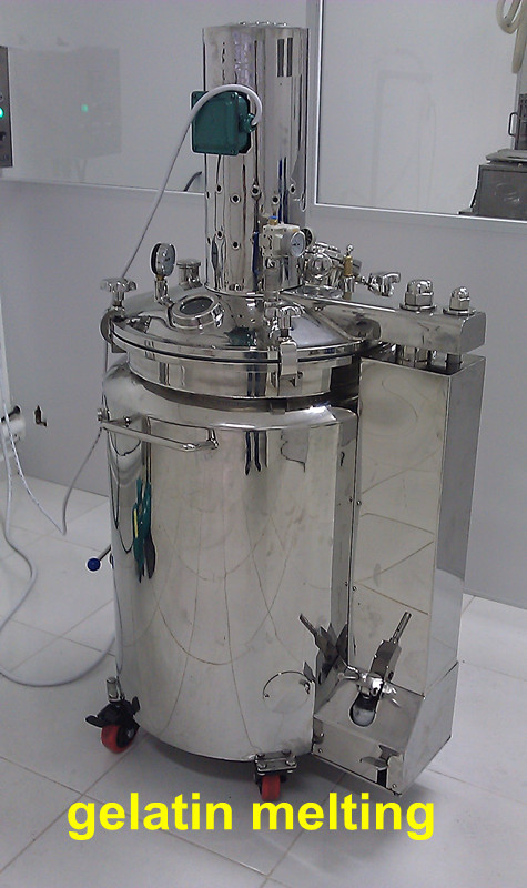 PID Stainless Steel Gelatin Mixing Tanks with vacuum and air seprater togther