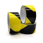 Floor Warning Tape Yellow Black No Residual ESD Cloth Based Tape