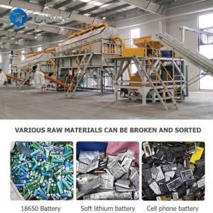 China Waste Lithium Lead Acid Battery Recycling Machine Battery Scrap Recycling Plant Crushing Line wholesale
