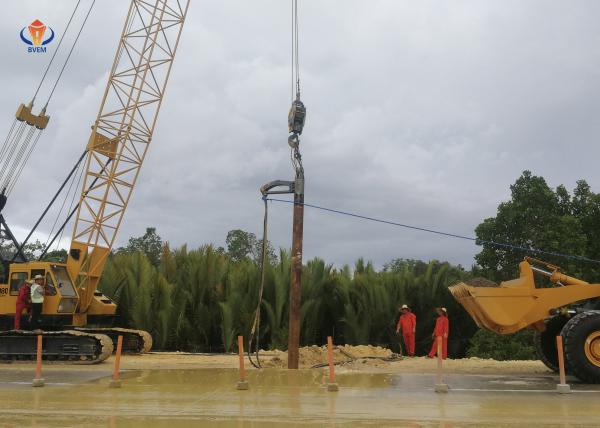 Powerful Vibroflot Drive Pile Machine Vibro Pile Foundation Environmental