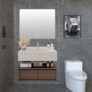 China 80*25*50cm Bathroom Vanity Cabinets Solid Wood Vanity Set With Sink wholesale
