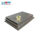 Corrugated Brushed ACP Aluminum Adhesive Sheet Roof Panels 1000mm 6mm LDPE