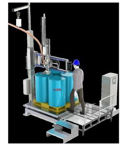 China Automatic IBC Barrel Filler For Water Based Paint 304 Stainless Steel Liquid Filling Machine wholesale