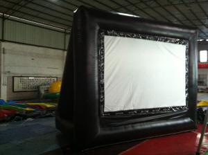 China Rent Black Outdoor PVC Inflatable Outdoor Movie Screen For Advertising on sale