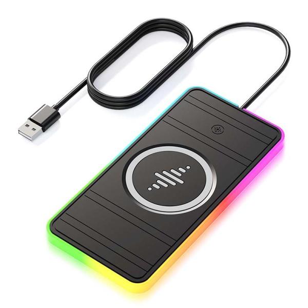 A8H Car Holder Charger 15W/10W/7.5W/5W Fast Charger With Ambient Lighting