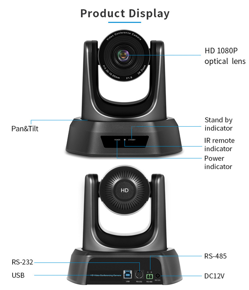 Tevo-Nv3u HD Video Audio Conferencing TV Broadcasting Cameras Live Streaming Digital 3X Videos Camera