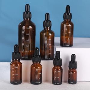 China 5ml graduated brown light-proof glass essential oil dropper essence bottle wholesale