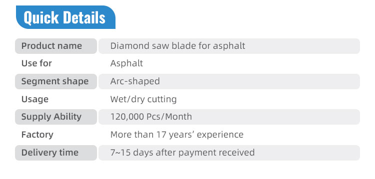 300-600mm Industrial Grade Diamond Saw Blade for Asphalt Cutting Sintering Segmented