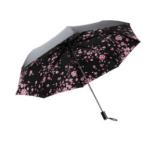 Strong Windproof Lightweight Folding Umbrella Black Color Offer UV Protection