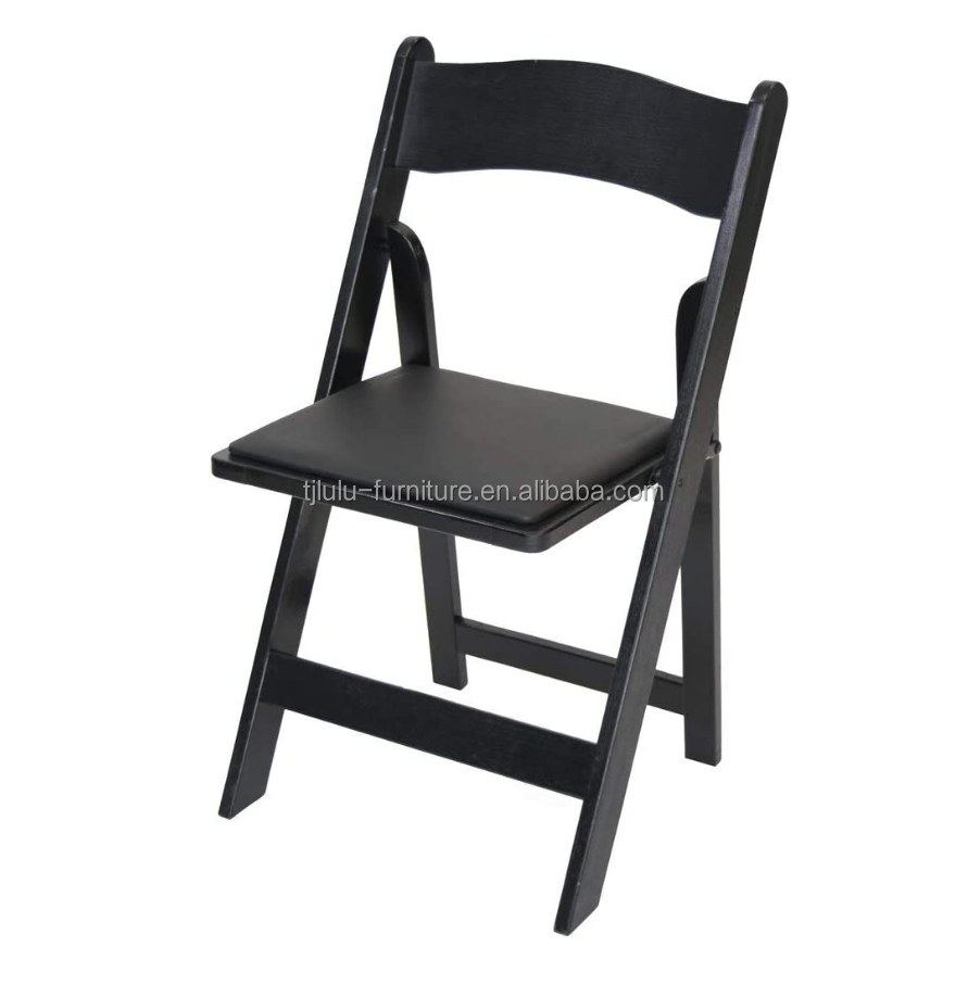 Nordic Modern Natural Upholstered Solid Wood Folding Chair for Restaurant Hotel Dining Room Furniture Restaurant