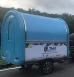 Vacuum Tyre Mobile Food Carts with Grilled Sausage Machine and Stainless Steel